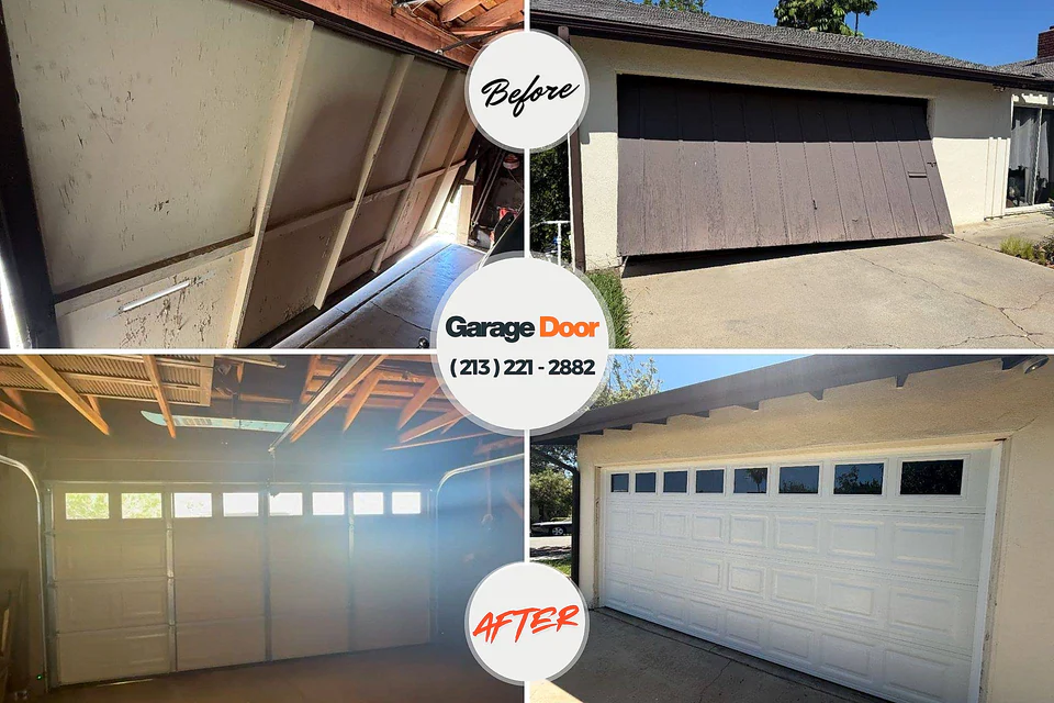 Before and after: garage door repair Lake Havasu City, AZ